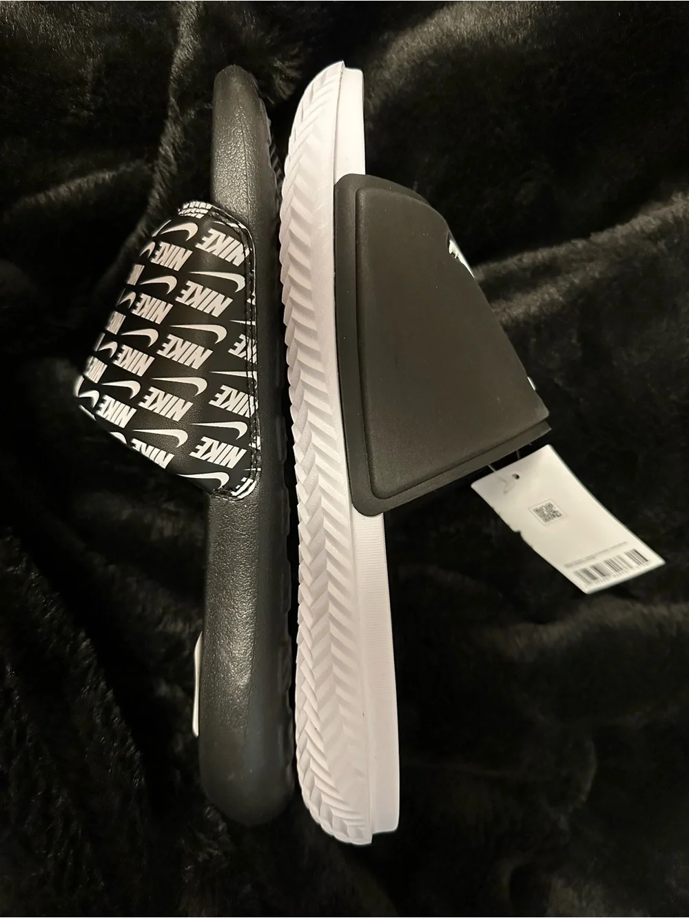 🔥 NEW Jordan Jumpman Men's Slides Sz 8 FQ1598-010 Black/White/White *READ